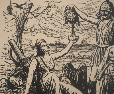 Maximilien LUCE : Les dieux s'abreuvant, Lithographie originale (photo de détail 5) - Crédit photo : Galerie Art.Paris