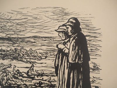 Maximilien LUCE : Le champ d'honneur, Lithographie originale (photo de détail 4) - Crédit photo : Galerie Art.Paris