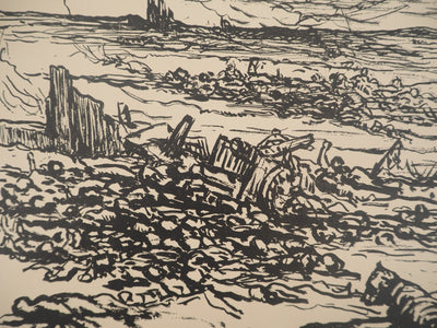 Maximilien LUCE : Le champ d'honneur, Lithographie originale (photo de détail 5) - Crédit photo : Galerie Art.Paris