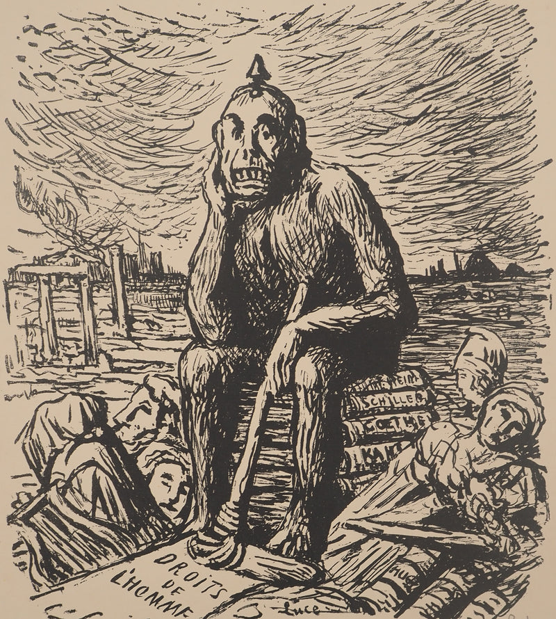 Maximilien LUCE : Bestialité, Lithographie originale (photo de détail 3) - Crédit photo : Galerie Art.Paris