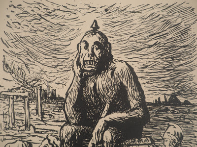 Maximilien LUCE : Bestialité, Lithographie originale (photo de détail 4) - Crédit photo : Galerie Art.Paris