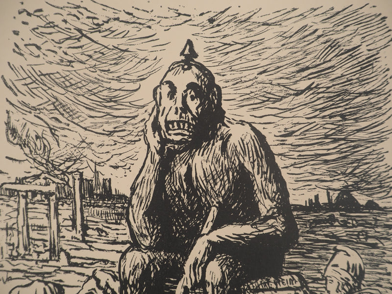 Maximilien LUCE : Bestialité, Lithographie originale (photo de détail 4) - Crédit photo : Galerie Art.Paris
