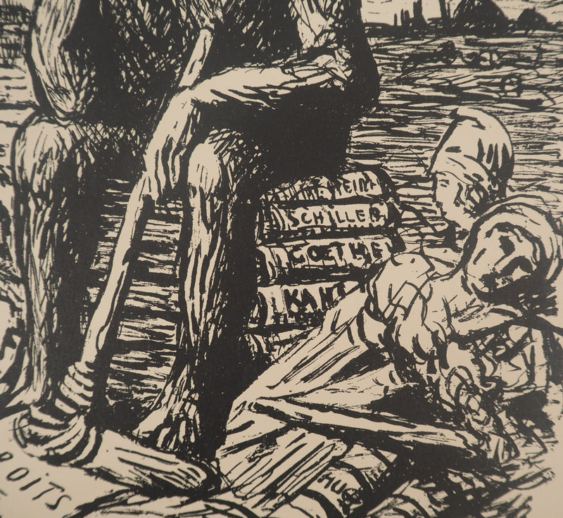 Maximilien LUCE : Bestialité, Lithographie originale (photo de détail 5) - Crédit photo : Galerie Art.Paris