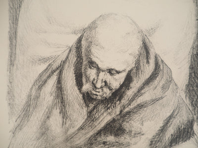 Maximilien LUCE : Vieil homme endormi, Lithographie originale (photo de détail 4) - Crédit photo : Galerie Art.Paris