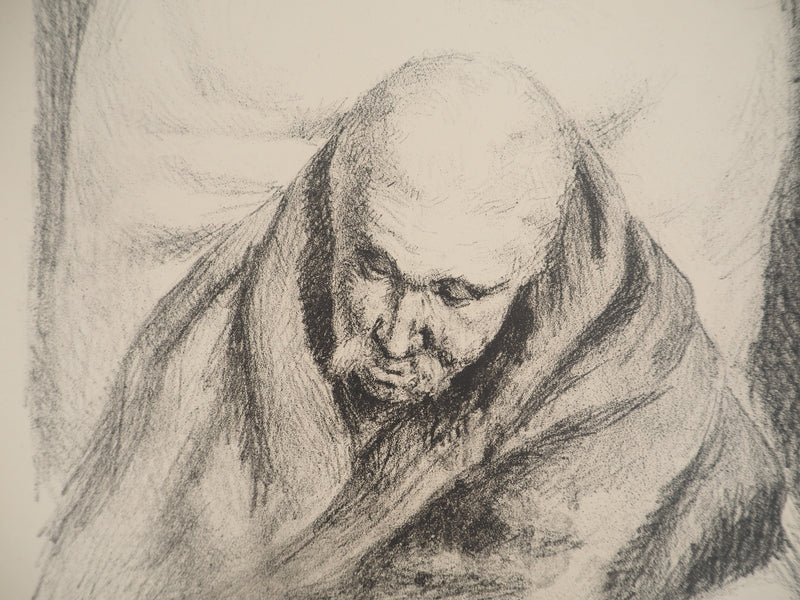 Maximilien LUCE : Vieil homme endormi, Lithographie originale (photo de détail 4) - Crédit photo : Galerie Art.Paris