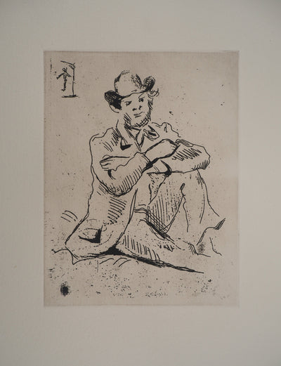Paul CEZANNE : Armand Guillaumin au pendu, Gravure originale (photo de détail 2) - Crédit photo : Galerie Art.Paris