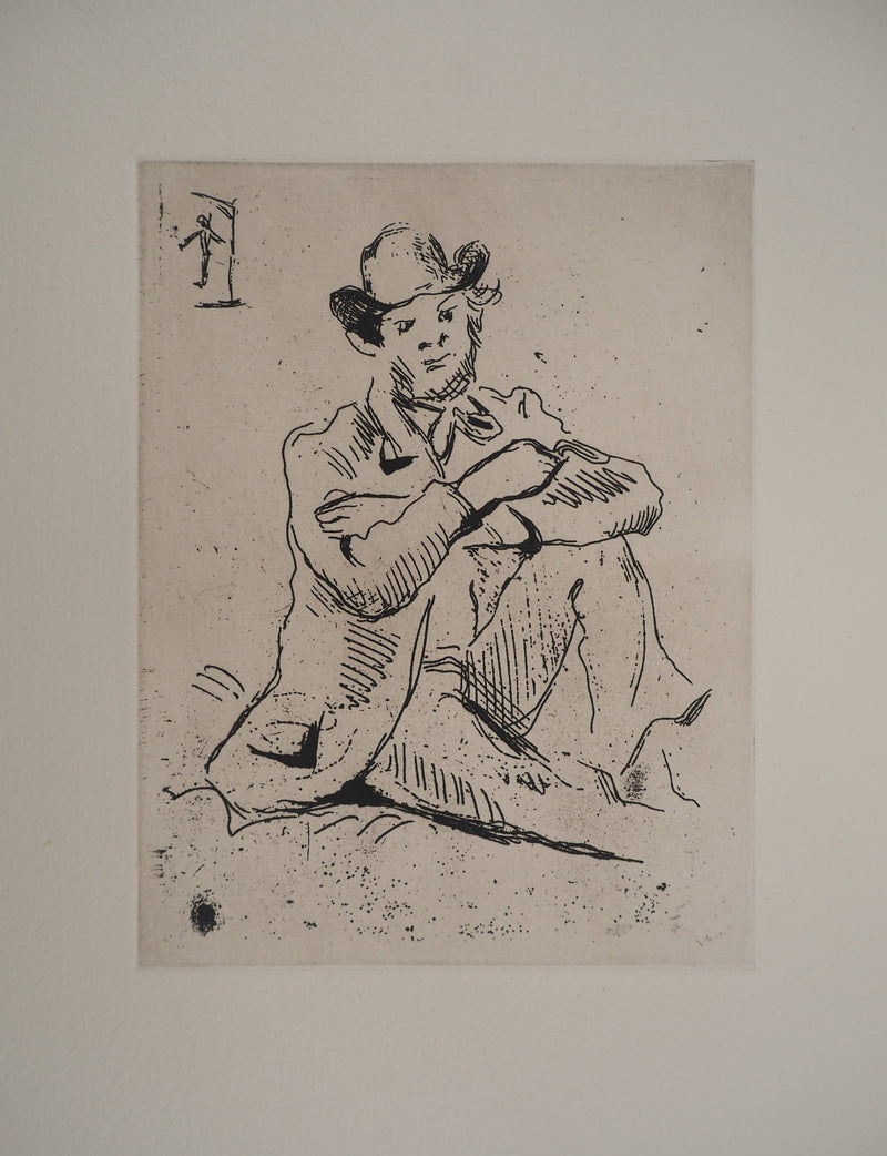 Paul CEZANNE : Armand Guillaumin au pendu, Gravure originale (photo de détail 2) - Crédit photo : Galerie Art.Paris