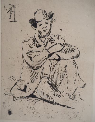 Paul CEZANNE : Armand Guillaumin au pendu, Gravure originale (photo de détail 3) - Crédit photo : Galerie Art.Paris