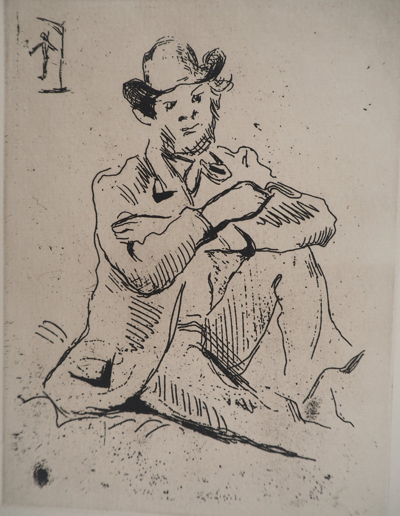 Paul CEZANNE : Armand Guillaumin au pendu, Gravure originale (photo de détail 3) - Crédit photo : Galerie Art.Paris