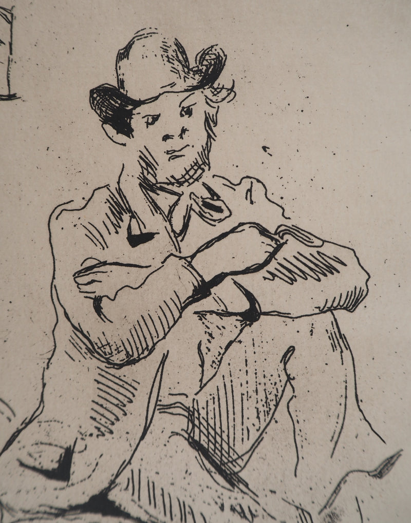 Paul CEZANNE : Armand Guillaumin au pendu, Gravure originale (photo de détail 4) - Crédit photo : Galerie Art.Paris