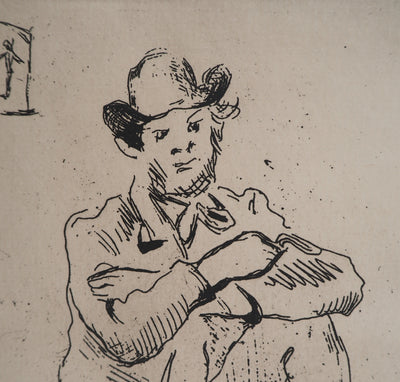 Paul CEZANNE : Armand Guillaumin au pendu, Gravure originale (photo de détail 5) - Crédit photo : Galerie Art.Paris