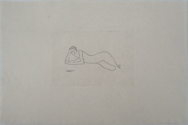 Amedeo MODIGLIANI : Nu allongé, Gravure signée