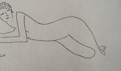 Amedeo MODIGLIANI : Nu allongé, Gravure signée