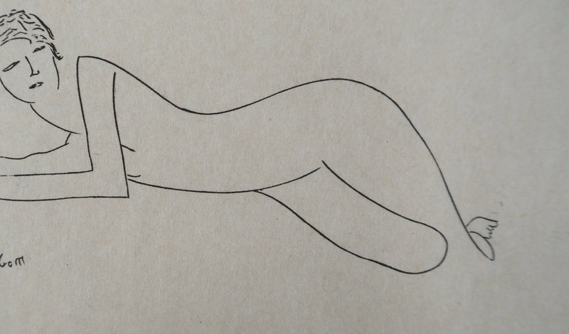 Amedeo MODIGLIANI : Nu allongé, Gravure signée