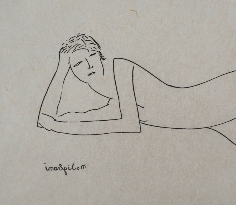 Amedeo MODIGLIANI : Nu allongé, Gravure signée
