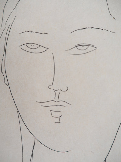 Amedeo MODIGLIANI : Jeune femme, Gravure signée