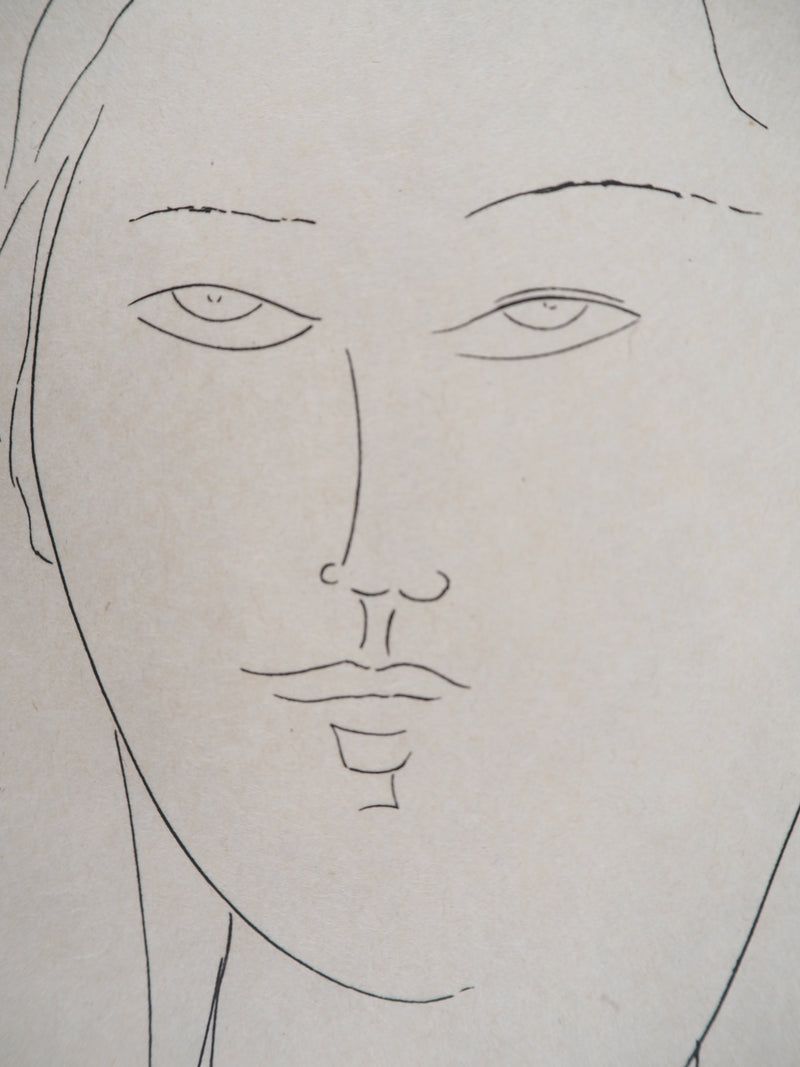 Amedeo MODIGLIANI : Jeune femme, Gravure signée