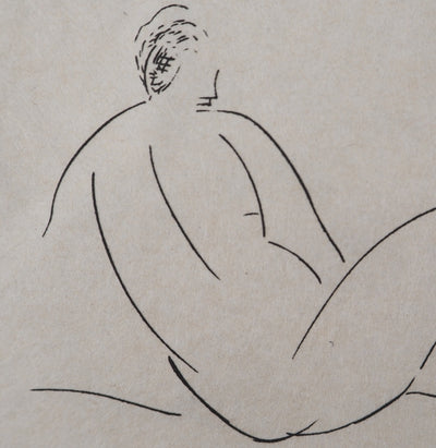 Amedeo MODIGLIANI : Femme allongée de dos, Gravure signée