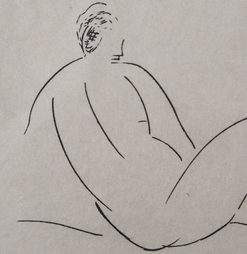 Amedeo MODIGLIANI : Femme allongée de dos, Gravure signée