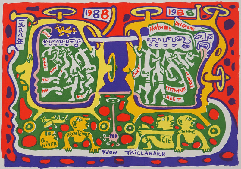 Yvon TAILLANDIER : Les quatre saison, Sérigraphie originale (photo de détail 3) - Crédit photo : Galerie Art.Paris