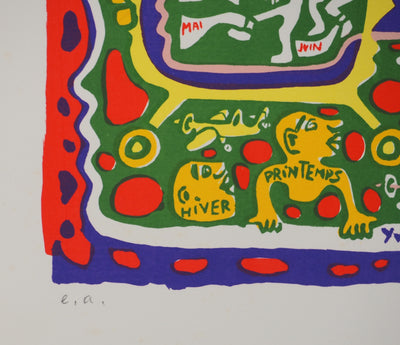 Yvon TAILLANDIER : Les quatre saison, Sérigraphie originale (photo de détail 7) - Crédit photo : Galerie Art.Paris