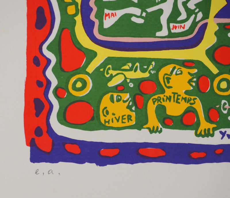 Yvon TAILLANDIER : Les quatre saison, Sérigraphie originale (photo de détail 7) - Crédit photo : Galerie Art.Paris