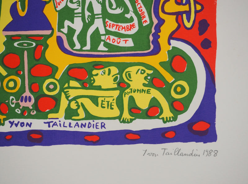Yvon TAILLANDIER : Les quatre saison, Sérigraphie originale (photo de détail 2) - Crédit photo : Galerie Art.Paris