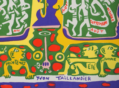 Yvon TAILLANDIER : Les quatre saison, Sérigraphie originale (photo de détail 4) - Crédit photo : Galerie Art.Paris