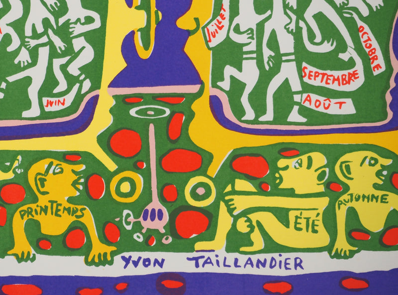 Yvon TAILLANDIER : Les quatre saison, Sérigraphie originale (photo de détail 4) - Crédit photo : Galerie Art.Paris
