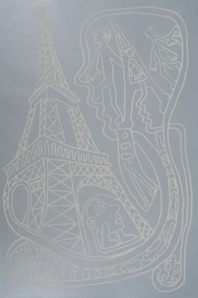 Yvon TAILLANDIER : Paris : La Tour Eiffel en argent, Sérigraphie originale (vue générale) - Crédit photo : Galerie Art.Paris