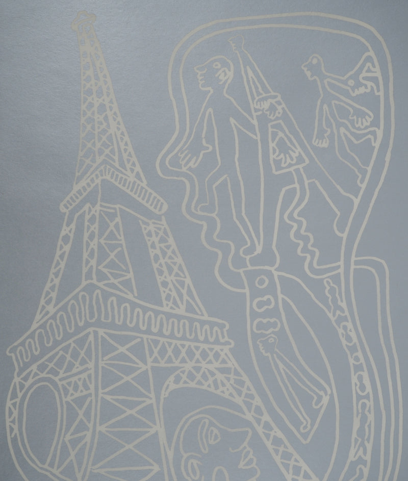 Yvon TAILLANDIER : Paris : La Tour Eiffel en argent, Sérigraphie originale (photo de détail 2) - Crédit photo : Galerie Art.Paris