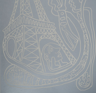 Yvon TAILLANDIER : Paris : La Tour Eiffel en argent, Sérigraphie originale (photo de détail 3) - Crédit photo : Galerie Art.Paris