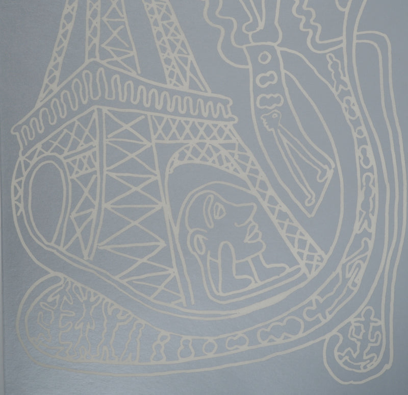 Yvon TAILLANDIER : Paris : La Tour Eiffel en argent, Sérigraphie originale (photo de détail 3) - Crédit photo : Galerie Art.Paris