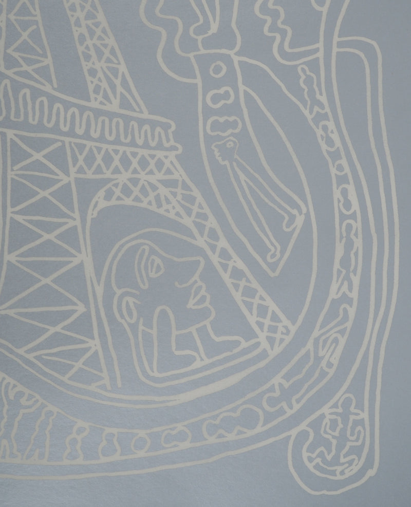 Yvon TAILLANDIER : Paris : La Tour Eiffel en argent, Sérigraphie originale (photo de détail 4) - Crédit photo : Galerie Art.Paris