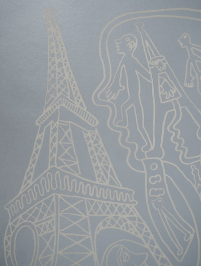Yvon TAILLANDIER : Paris : La Tour Eiffel en argent, Sérigraphie originale (photo de détail 5) - Crédit photo : Galerie Art.Paris