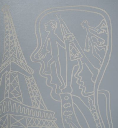 Yvon TAILLANDIER : Paris : La Tour Eiffel en argent, Sérigraphie originale (photo de détail 6) - Crédit photo : Galerie Art.Paris