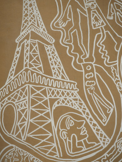 Yvon TAILLANDIER : Paris : La Tour Eiffel en doré, Sérigraphie originale (photo de détail 6) - Crédit photo : Galerie Art.Paris