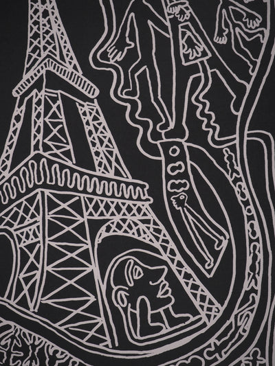 Yvon TAILLANDIER : Paris : La Tour Eiffel en noir sur gris, Sérigraphie originale (photo de détail 5) - Crédit photo : Galerie Art.Paris