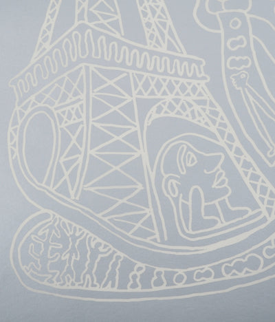 Yvon TAILLANDIER : Paris : La Tour Eiffel en argent sur blanc, Sérigraphie originale (photo de détail 3) - Crédit photo : Galerie Art.Paris