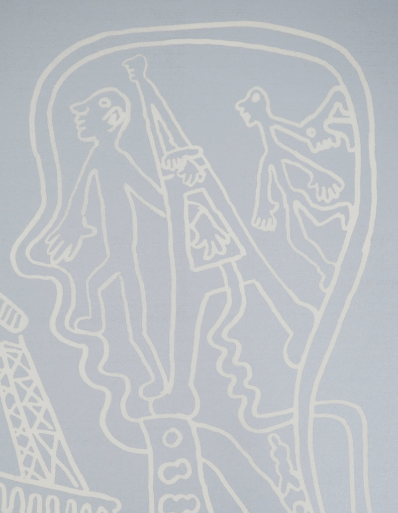 Yvon TAILLANDIER : Paris : La Tour Eiffel en argent sur blanc, Sérigraphie originale (photo de détail 5) - Crédit photo : Galerie Art.Paris
