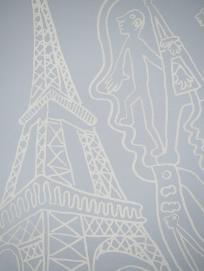 Yvon TAILLANDIER : Paris : La Tour Eiffel en argent sur blanc, Sérigraphie originale (photo de détail 6) - Crédit photo : Galerie Art.Paris