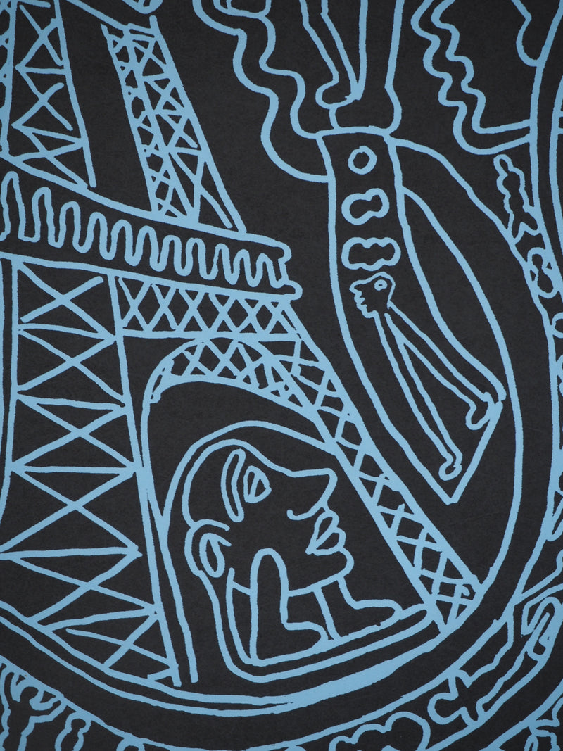 Yvon TAILLANDIER : Paris : La Tour Eiffel en noir sur bleu, Sérigraphie originale (photo de détail 5) - Crédit photo : Galerie Art.Paris
