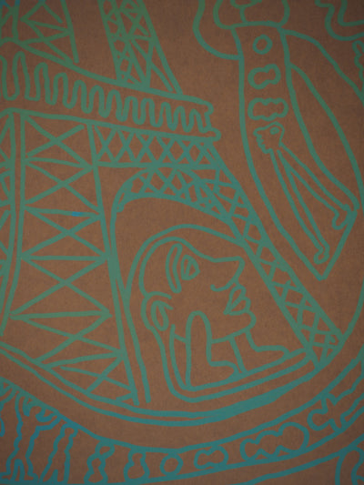 Yvon TAILLANDIER : Paris : La Tour Eiffel en vert sur marron, Sérigraphie originale (photo de détail 7) - Crédit photo : Galerie Art.Paris