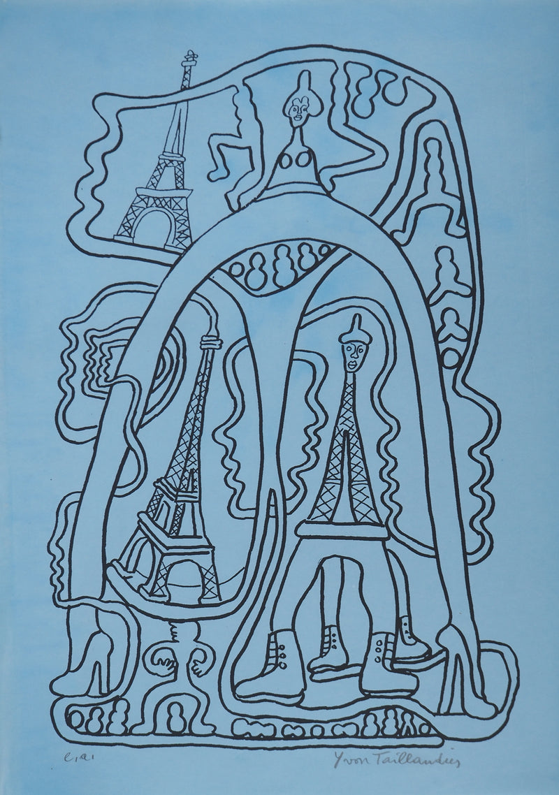 Yvon TAILLANDIER : La parisienne, Sérigraphie originale (vue générale) - Crédit photo : Galerie Art.Paris