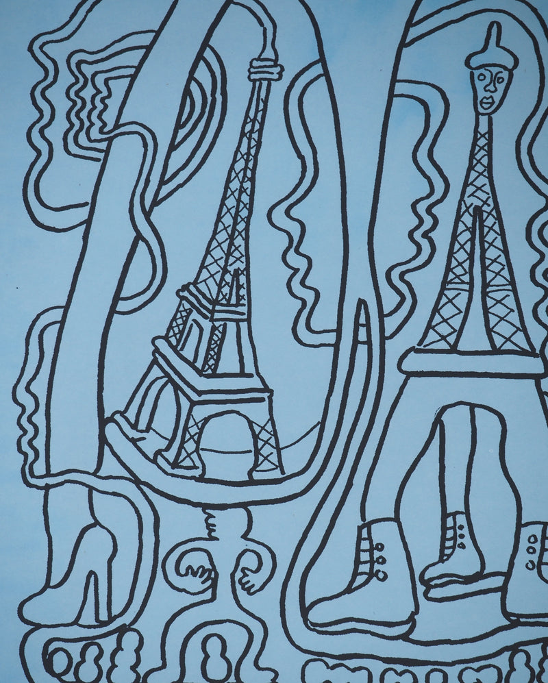 Yvon TAILLANDIER : La parisienne, Sérigraphie originale (photo de détail 4) - Crédit photo : Galerie Art.Paris