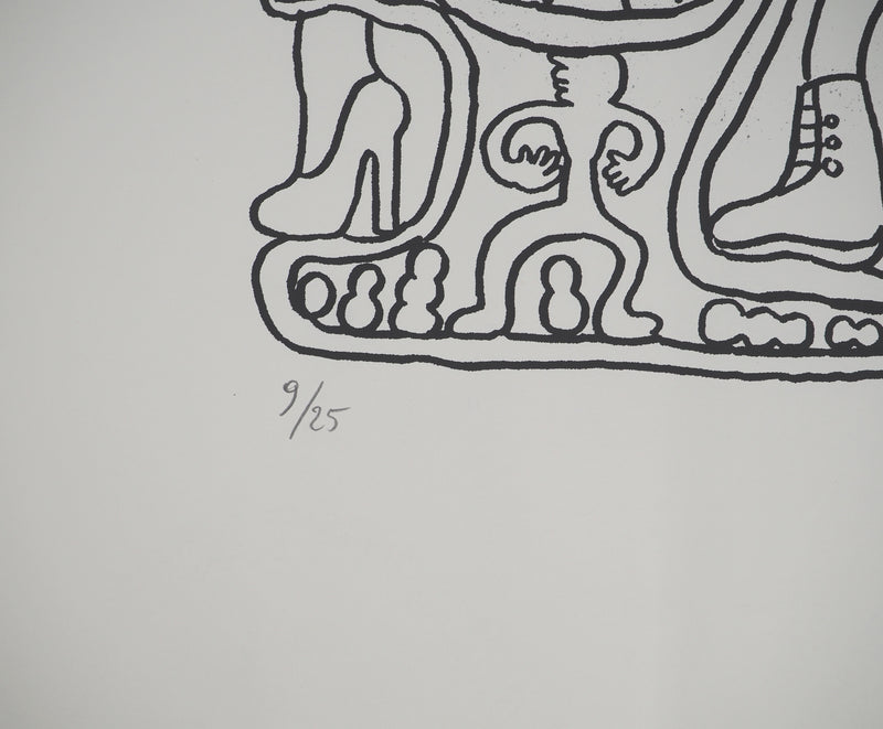 Yvon TAILLANDIER : La parisienne en traits noir sur blanc II, Sérigraphie originale (photo de détail 7) - Crédit photo : Galerie Art.Paris