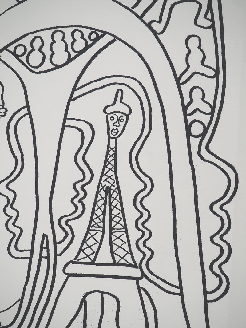 Yvon TAILLANDIER : La parisienne en traits noir sur blanc II, Sérigraphie originale (photo de détail 6) - Crédit photo : Galerie Art.Paris
