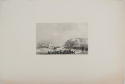 Théodore GUDIN : Combat naval, Gravure originale (vue générale) - Crédit photo : Galerie Art.Paris