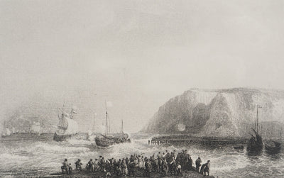 Théodore GUDIN : Combat naval, Gravure originale (photo de détail 2) - Crédit photo : Galerie Art.Paris