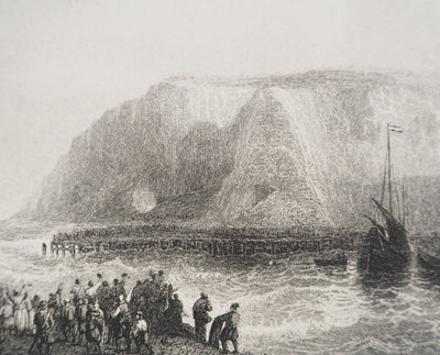 Théodore GUDIN : Combat naval, Gravure originale (photo de détail 3) - Crédit photo : Galerie Art.Paris